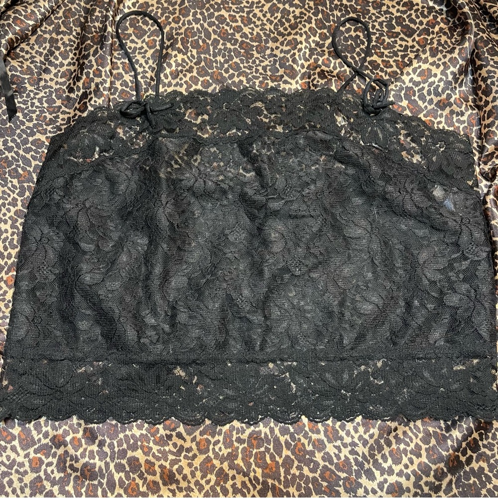Vintage Deena Black Lace Slip Tank Top